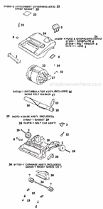 Page A Diagram and Parts List for 9620AT  Eureka Upright Vacuum