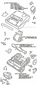 Page B Diagram and Parts List for 9621ATV  Eureka Upright Vacuum
