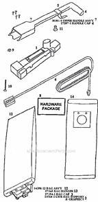 Page D Diagram and Parts List for 9621ATV  Eureka Upright Vacuum