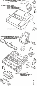 Page B Diagram and Parts List for 9720AT  Eureka Upright Vacuum
