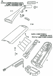 Part Location Diagram of E-27308-1 Eureka Grip - Handle