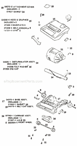 Page B Diagram and Parts List for 9730ATM  Eureka Upright Vacuum