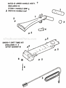Page D Diagram and Parts List for 9730ATM  Eureka Upright Vacuum