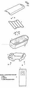 Part Location Diagram of 38340-1 Eureka Pkg-Hwd