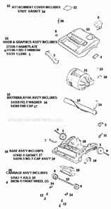 Part Location Diagram of 54379-3 Eureka Motor Assembly Pkgd