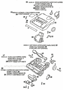 Page B Diagram and Parts List for 9731AT  Eureka Upright Vacuum