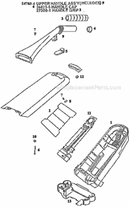 Page D Diagram and Parts List for 9731AT  Eureka Upright Vacuum