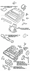 Page B Diagram and Parts List for 9732AT  Eureka Upright Vacuum