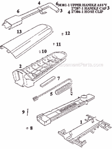 Part Location Diagram of 27535A-3 Eureka Cord & Plug Assembly