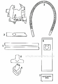 Part Location Diagram of 58477 Eureka Hardware Package