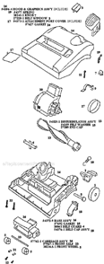 Page B Diagram and Parts List for 9733AT  Eureka Upright Vacuum