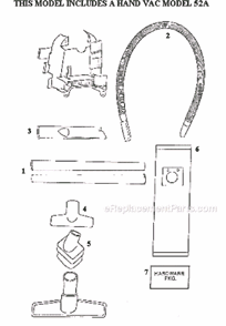 Page A Diagram and Parts List for 9734DTH  Eureka Upright Vacuum