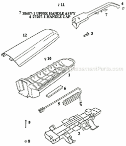 Page D Diagram and Parts List for 9735AT  Eureka Upright Vacuum