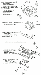 Page B Diagram and Parts List for 9740AT  Eureka Upright Vacuum