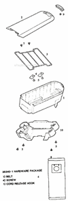 Page D Diagram and Parts List for 9740AT  Eureka Upright Vacuum