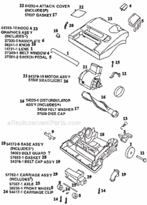 Page B Diagram and Parts List for 9740BT  Eureka Upright Vacuum
