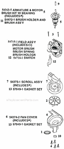 Page C Diagram and Parts List for 9741AT  Eureka Upright Vacuum
