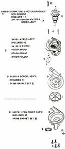 Page C Diagram and Parts List for 9750AT  Eureka Upright Vacuum