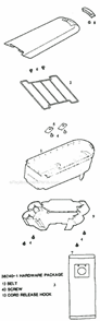 Page E Diagram and Parts List for 9750AT  Eureka Upright Vacuum