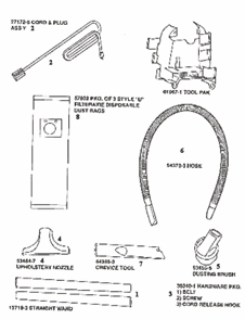 Page A Diagram and Parts List for 9750BT  Eureka Upright Vacuum