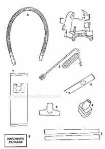 Page A Diagram and Parts List for 9751AT  Eureka Upright Vacuum