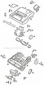 Page B Diagram and Parts List for 9751AT  Eureka Upright Vacuum