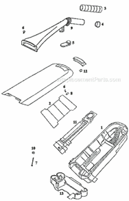 Page D Diagram and Parts List for 9751AT  Eureka Upright Vacuum