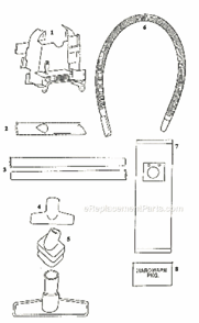 Page A Diagram and Parts List for 9752AT  Eureka Upright Vacuum