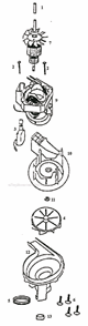 Page C Diagram and Parts List for 9752AT  Eureka Upright Vacuum