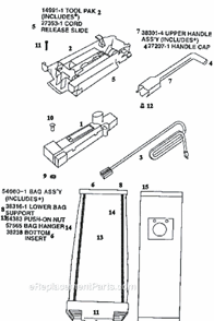 Part Location Diagram of 27353-1 Eureka Slide - Cord Release