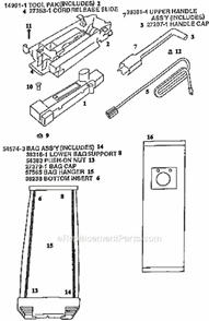 Page C Diagram and Parts List for 9834BT  Eureka Upright Vacuum