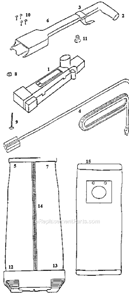 Page D Diagram and Parts List for 9834DTH  Eureka Upright Vacuum