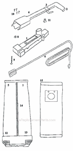 Page D Diagram and Parts List for 9834DT  Eureka Upright Vacuum