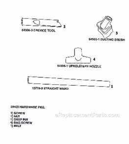 Page A Diagram and Parts List for 9855AT  Eureka Upright Vacuum