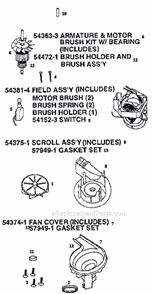 Page C Diagram and Parts List for 9855AT  Eureka Upright Vacuum