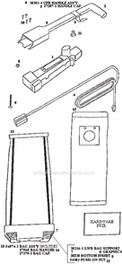 Page D Diagram and Parts List for 9855BTH  Eureka Upright Vacuum