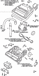 Page B Diagram and Parts List for 9855BTV  Eureka Upright Vacuum