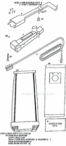 Page D Diagram and Parts List for 9855BTV  Eureka Upright Vacuum