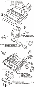 Page B Diagram and Parts List for 9856AT  Eureka Upright Vacuum