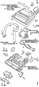 Page B Diagram and Parts List for 9872AT  Eureka Upright Vacuum