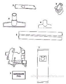 Page A Diagram and Parts List for 9875AT  Eureka Upright Vacuum