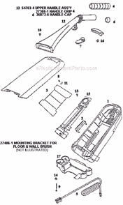 Page C Diagram and Parts List for 9875BT  Eureka Upright Vacuum