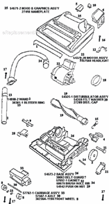 Page B Diagram and Parts List for 9875DT  Eureka Upright Vacuum