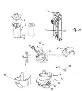 Page C Diagram and Parts List for AS1052AX  Eureka Upright Vacuum