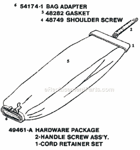 Page E Diagram and Parts List for C2031BM  Eureka Upright Vacuum