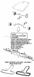Part Location Diagram of 53079 Frigidaire Bearing & Retainer Assemb