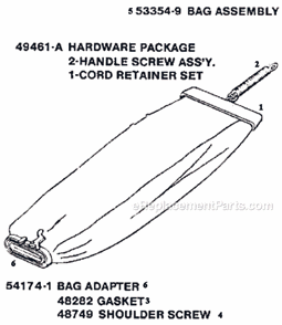 Part Location Diagram of 48749 Frigidaire Rivet-Pkg 10