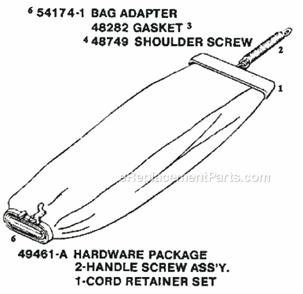 Page E Diagram and Parts List for C2031D  Eureka Upright Vacuum