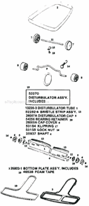 Page C Diagram and Parts List for C2031E  Eureka Upright Vacuum