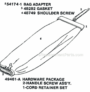 Page E Diagram and Parts List for C2031E  Eureka Upright Vacuum